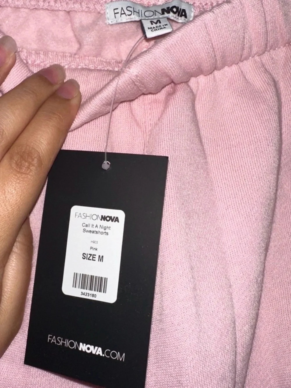 FashionNova Lounge Fleece / Sweats Shorts Pink size Medium